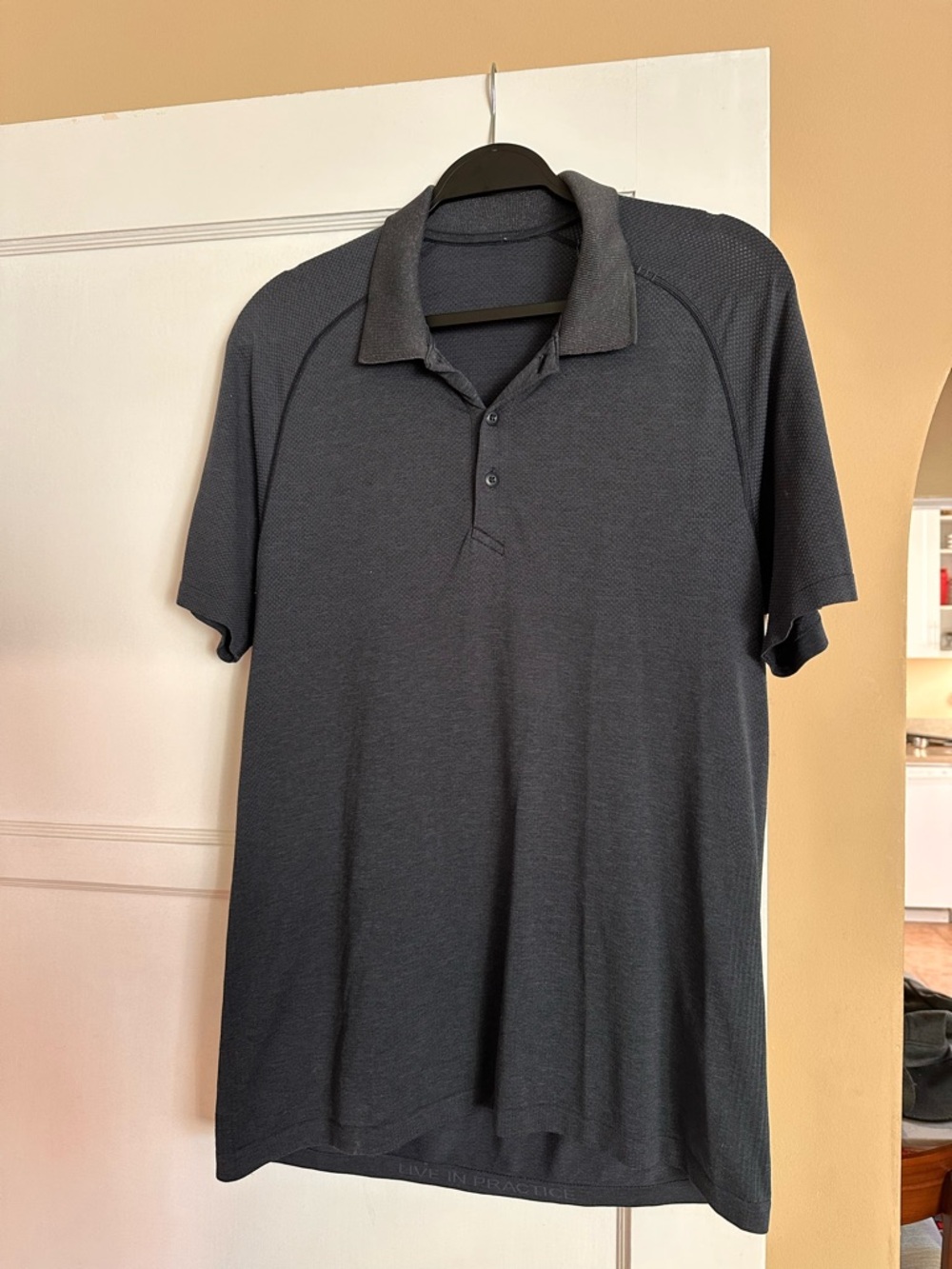lululemon athletica Men's Charcoal Short-Sleeve Polo